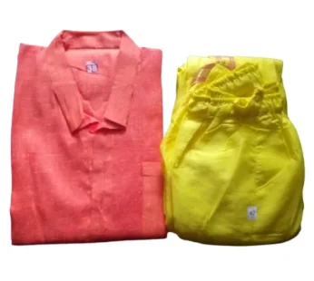 Dhoti kurta gajari and yellow colour set (Item no-306)